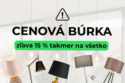 CENOVÁ BÚRKA: Zľava 15 % takmer na všetko!