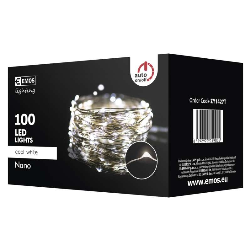 Obrázok EMOS LED Vianočná reťaz vonkajšia NANO 100xLED/3,6W/230V IP44 EMS154