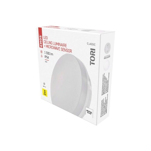 EMOS ZM4328 LED stropnica TORI  | 15W integrovaný LED zdroj | 1500lm | 4000K