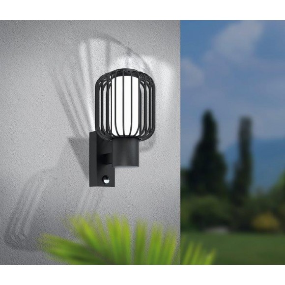 Eglo 98722 LED vonkajšie nástenné svietidlo Ravello 1x28W | E27 | IP44 - čierna