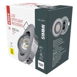 EMOS ZD3222 LED zapustené svietidlo SIMMI  | 5W integrovaný LED zdroj | 450lm | 4000K